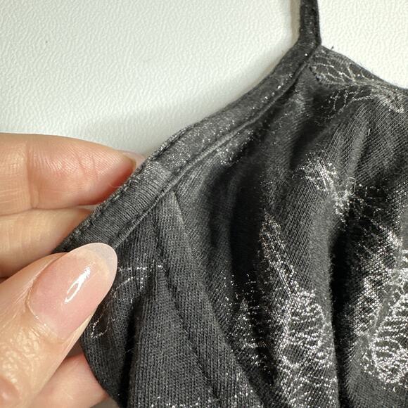 Guess Black Metallic Bustier Tank Top M Y2K Coquette Glam Grunge Vampy Soft Goth - Picture 9 of 13